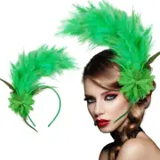 Feathers Fascinator Headband 1920s Queen Headpiece Fascinators Hats for Women...