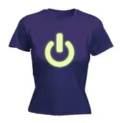 Power Button - Funny Novelty Womens T-Shirt T Shirt Tshirt