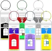 [XIANGXING] Royal Caribbean Cruise Luggage Tag Holders, 6 Pack Zip Seal Clear Cruise Luggage Tag Holder with Steel Loops for Royal Caribbean & Celebrity Cruise Ships Lines, Cruise Essentials Must Haves 2025-2026