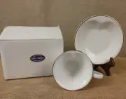 Bits And Pieces Heart Shaped Tea/Coffee Cup and Saucer ~ Adorbs!!!!