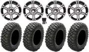 ITP SS212 14" Wheels Machined 30" Crawler XG Tires Polaris RZR XP 1000 / PRO XP