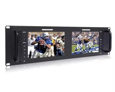 Feelworld D71 PLUS 4K HDMI SDI 1920x1200IPS Dual 7"3RU Rack Mount Video Monitors