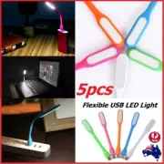 5x Bendable and Flexible USB LED Light Lamp for Keyboard Laptop Reading Light