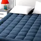 King Size Mattress Pad Pillow Top Mattress Cover Quilted Fitted Mattress Protect