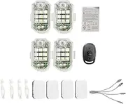 4pcs LED Strobe Light Car Warning Light Reable Night Light Aircraft Lights with 7 Light Colors Multiple Light Modes for Car Motorcycle Bike RV Yacht