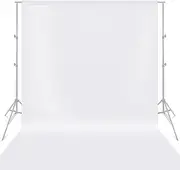 MSKIRA Studio Photography Backdrop 3x6M/10x20ft Chromakey Background Muslin Backdrop White Backdrop Background Screen for Video Recording, Portrait Photography, Live Stream