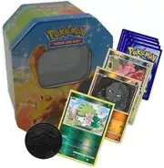 Pokemon Cards Gift Tin Bundle - Booster & Coin & 20x Card Bulk Joblot