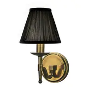 Stanford 1 Light Brass Wall Lamp - Black