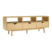 Wooden Scandinavian Entertainment Unit - Natural