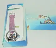 DISNEY GIRLS SILVER CASE PINK STRAP WATCH BOX 126