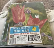 Vintage 1970s 80s Brand New KMART Self Adhesive Floral Tulip Photo Album Sealed