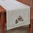 Park Designs Visit to Santa Table Runner - 36" L - Off-White