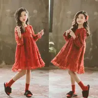 在飛比找ETMall東森購物網優惠-韓版女童蕾絲網紗蓬蓬裙親子裝