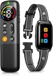 TUXOIUBA Dog Training Collar with Remote, 800m Remote Range, IPX7 Waterproof, Rechargeable Battery, 3 Training Modes with Security Lock, Fits 5-54kg Dogs