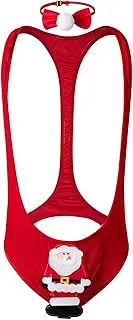 [FEESHOW] Mens Christmas Gag Gift Reindeer Mankini Novelty Thong Underwear for Gag & Pranks Gifts