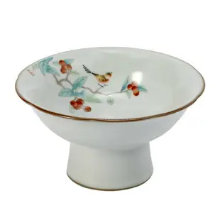 汝窯高腳果盤可瀝水果盤家用中式陶瓷零食點心高足茶點盤托盤