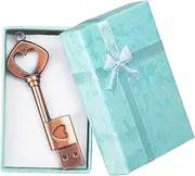BorlterClamp Cute Memory Stick 32GB USB Flash Drive with Gift Box, Retro Metal Heart Key Shaped Pendrive