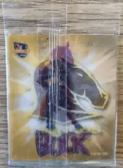 NRL 2011 Samboy Swapz Tazo ~ Buck ~ Brisbane Broncos Mascot ~ A4/64