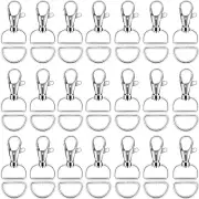 100PCS Premium Swivel Snap Hooks and D Rings Swivel Snap Hooks for Keychain and