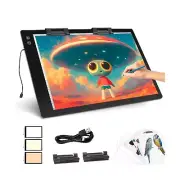 Rechargeable A2 Light Pad - Battery Powered Tracing Light Box, 3 Colors 6 Lev...