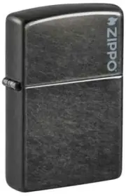 Zippo 28378ZL, Classic Gray Dusk Finish Lighter With Logo, Full Size
