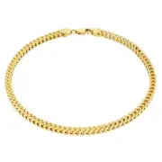 14k Yellow Gold 2.5mm Franco Box Square Wheat Foxtail Bracelet Chain Mens 8"