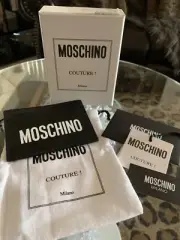 Authentic Moschino Logo Card Holder New With Tags Black/White