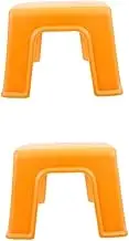 ULTECHNOVO 2 Pcs Plastic Stool Stools Squatting Toilet Stool Small Foot Stool Small Sofa Seating Low Stool Sofas Chairs for Living Room Portable Step Stool Sofa Chair Stool Chair Orange Pp