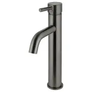 Round Tall Curved Basin Mixer, Shadow