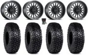 Method 411 15" Black (5+2) Wheels 30" Intersect Tires Can-Am Maverick X3