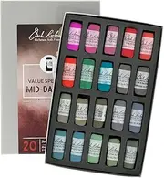 [Jack Richeson] 20 Piece Spectrum Mid-Dark 3 Hand Rolled Soft Pastel Set
