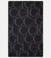 [Gucci] Gucci GG wool-blend bouclé blanket One Size grey