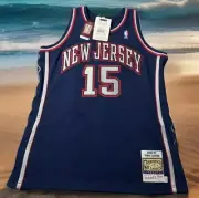MITCHELL & NESS AUTHENTIC VINCE CARTER XL 48 NEW JERSEY NETS JERSEY $300
