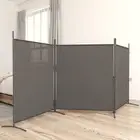 3 Panel Room Divider Anthracite Fabric 525x180 cm Privacy Screen Home Decor
