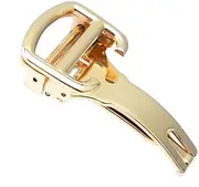 [Richie strap] 18mm Gold Steel Deployment D Buckle Watch Band Strap Clasp for Cartier Pasha Tank straps