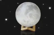 15cm 3D Printing Moon Lamp USB Rechargeable LED Magical Night Light Moonlight