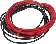 X AUTOHAUX 1 Set 16AWG Universal Ground Wire Car Radio, Automotive, Car Speakers Power Wire Fully Insulated& Soft Touch Jacket TC Black,Red 10FT Black+10FT Red