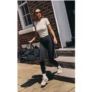 Black Ultimate Cross Front Leggings, Black