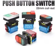 Round Push Button 22mm. Two Positions Self-Reset Button SWITCH With LED Light.