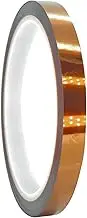 skycabin 10mm X 33m Heat Resistant Polyimide Tape,High Temperature Polyester Tape for Heat Sublimation,Heat Transfer,Heat Press HTV Craft,3D Printers,Electronics,Soldering,Insulation,No Residue