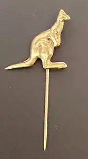 Australian Kangaroo Gold Coloured Metal Stick Pin