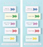 2 Pieces Funny Sticky Notes Adult Self Stick Note Pads Passive Aggressive Notes Sweary Sticky Note Tags Office Gifts for Coworkers, 400 Sheets
