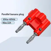 Double Row 4mm Banana Plug Connector Speaker Amplifier Plug Jack Adapter J.