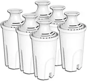 6-Pack Standard Water Filter Replacements for Brita Water Pitchers and Dispensers, NSF Certified to Reduce Chlorine and Bad Taste, BPA free,Compatible with Classic OB03, Mavea 107007, and More