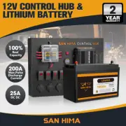 San Hima 12V 100Ah Lithium Iron Phosphate Battery + 12V Control Box With Fuse