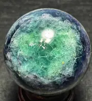 TOP 500 G Ø 66mm Natural Fluorite Quartz Crystal Sphere Ball Healing YCXF176