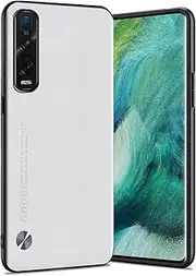 [Puxssul] for Oppo Find X2 Pro Case, soft TPU artificial leather case,Extremely Light Ultra-Light Camera Protection leather Cover Case for Oppo Find X2 Pro (White)