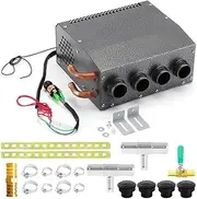 24V Compact Design Hydronic Heater Assembly Mountable Switch 4 Front Vents 3-Speed Fan 80 CFM Airflow 8500 BTU of Heat For Car Truck Boat RV