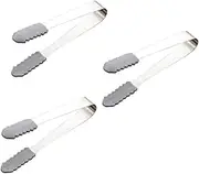 Gatuida 3Pcs Stainless Steel Ice Tongs Serving Tongs for Ice Cubes Sugar Cubes and Appetizers Kitchen Gadget for Parties Bbqs and Home Use