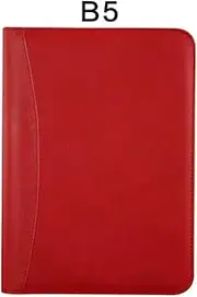 Notebooks Notebook Stationery Loose-Leaf A5 Business Multi-Function B5 Zipper Bag Hand Account Notebook Office 200 Page Black Paper (Color : Red, Size : 20.5 * 29cm)